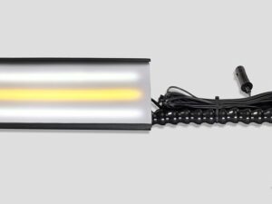 ￼12" Ultra mobile mini - Aluminum 3 strip-LED light, 12volt, Loc -line w/3' suction cup, WHITE lens co