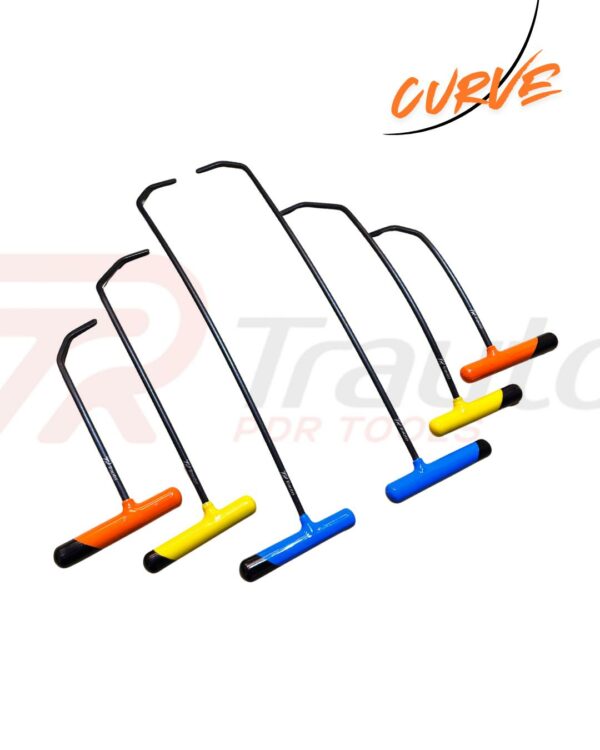 6-Piece Double Bend Curved PDR Rod Set (Round Tip)