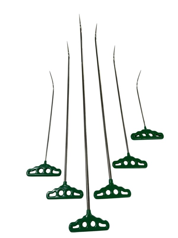 6-Piece Stainless Steel Single Bend PDR Rod Set (Sharp Tip)